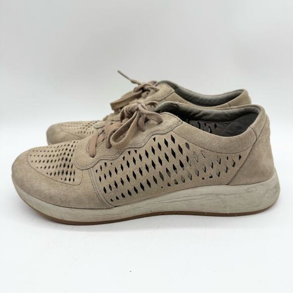 Dansko Women’s Charlie Perforated Suede Lace Up Comfort Sneaker Tan Size 39 - Picture 6 of 12